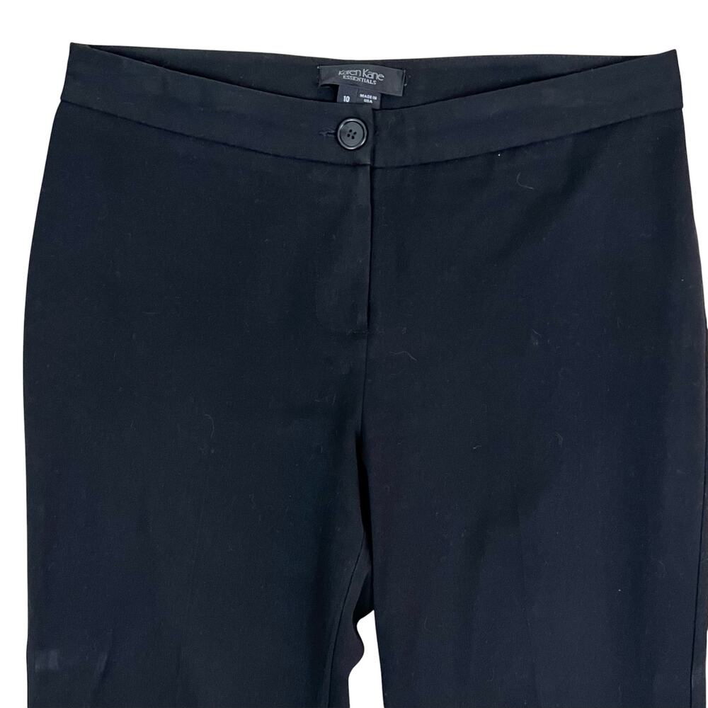 Karen Kane Essentials Black Straight Leg Work Dress Pants Size 10 - Picture 4 of 6
